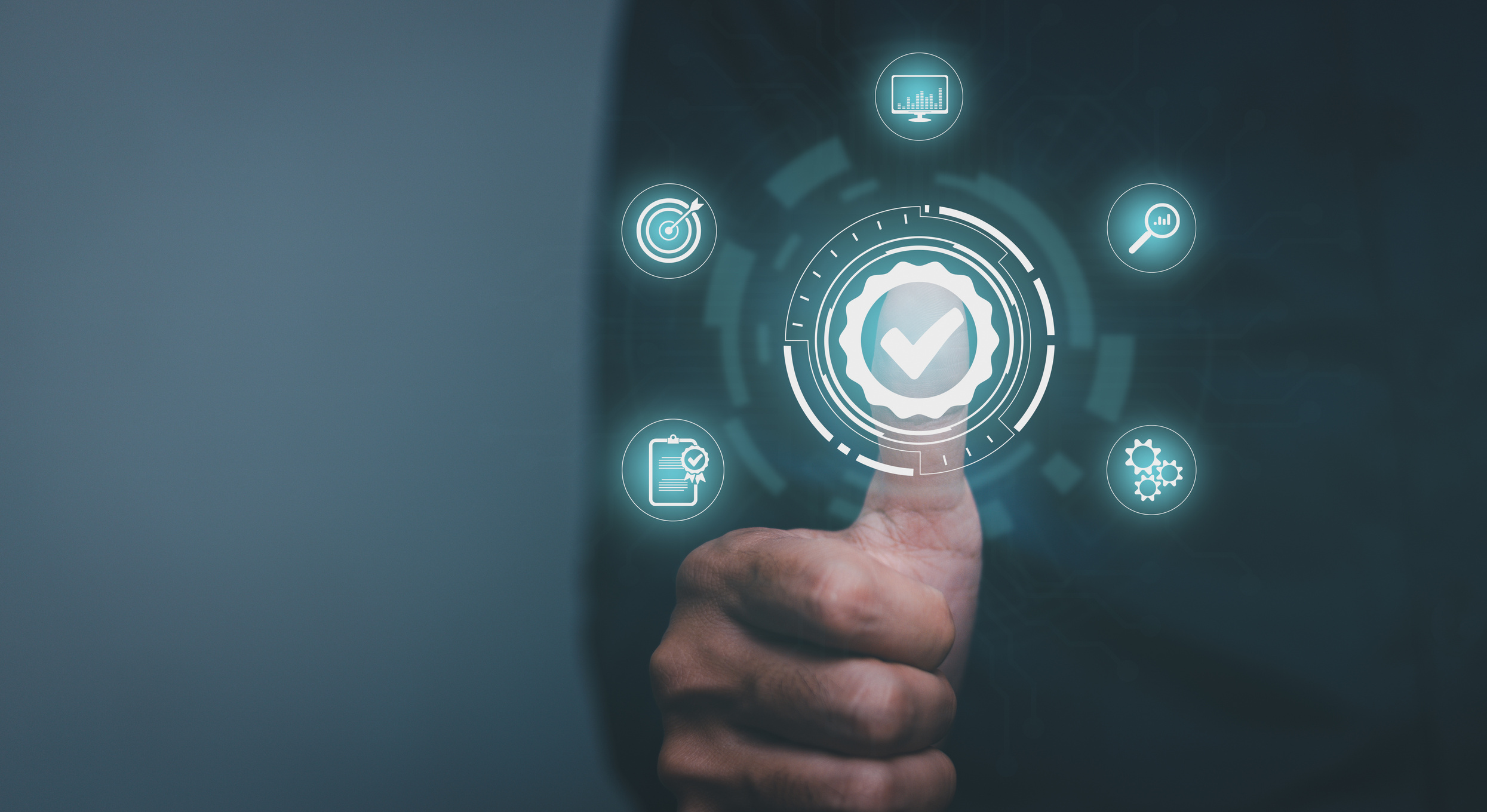 Quality management and improvement. Standardization and certification concept. Compliance to regulations and standards. Concept with manager or auditor.